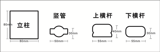 市政護(hù)欄組成形狀尺寸.png