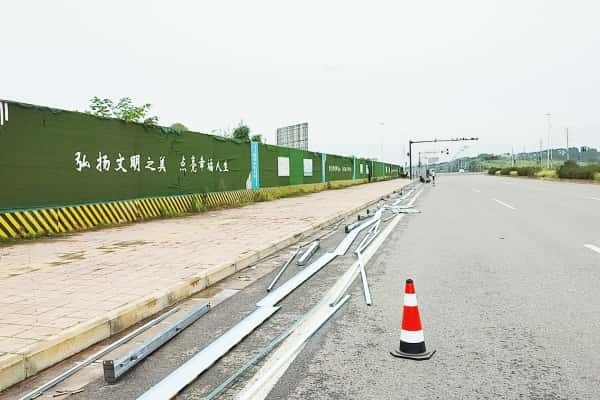 眉山東坡區(qū)圍擋材料擺放